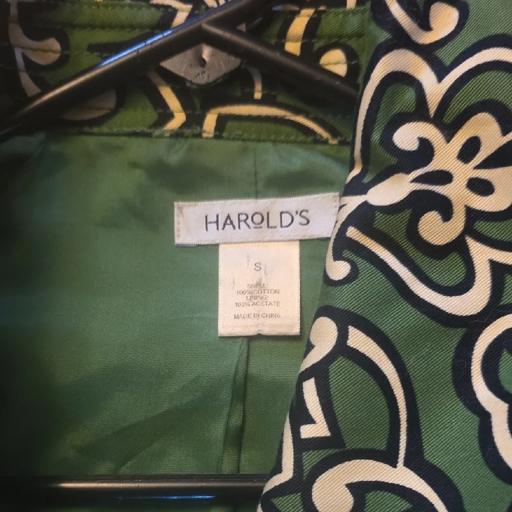 Harold's Green and Black Patterned Jacket - Picture 2 of 3